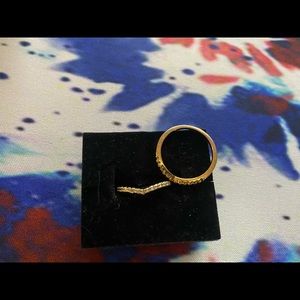 Rose gold chevron ring